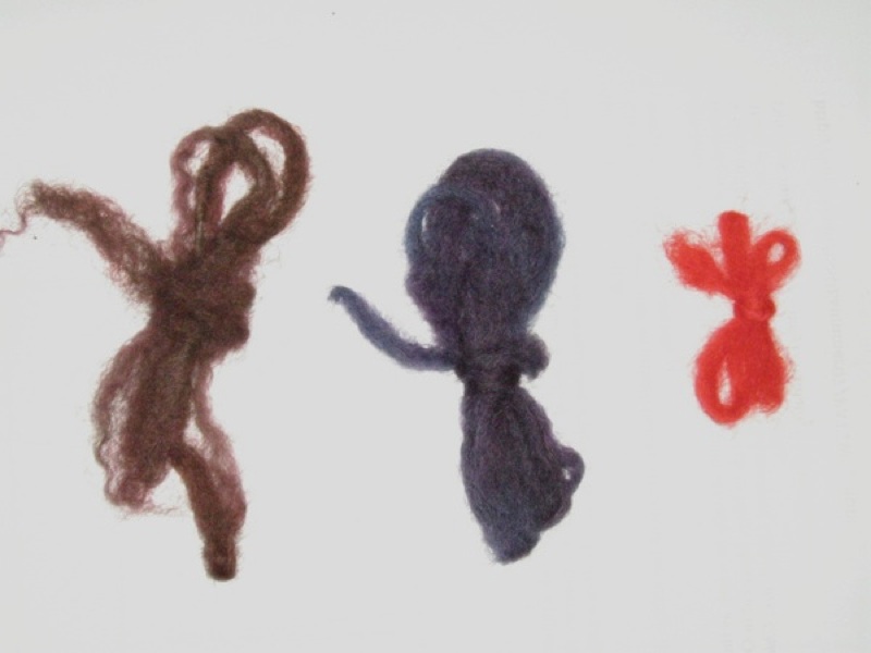 Dyed fibre swatches, 19 October 2009