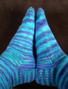 First pair of socks for me, April 2014